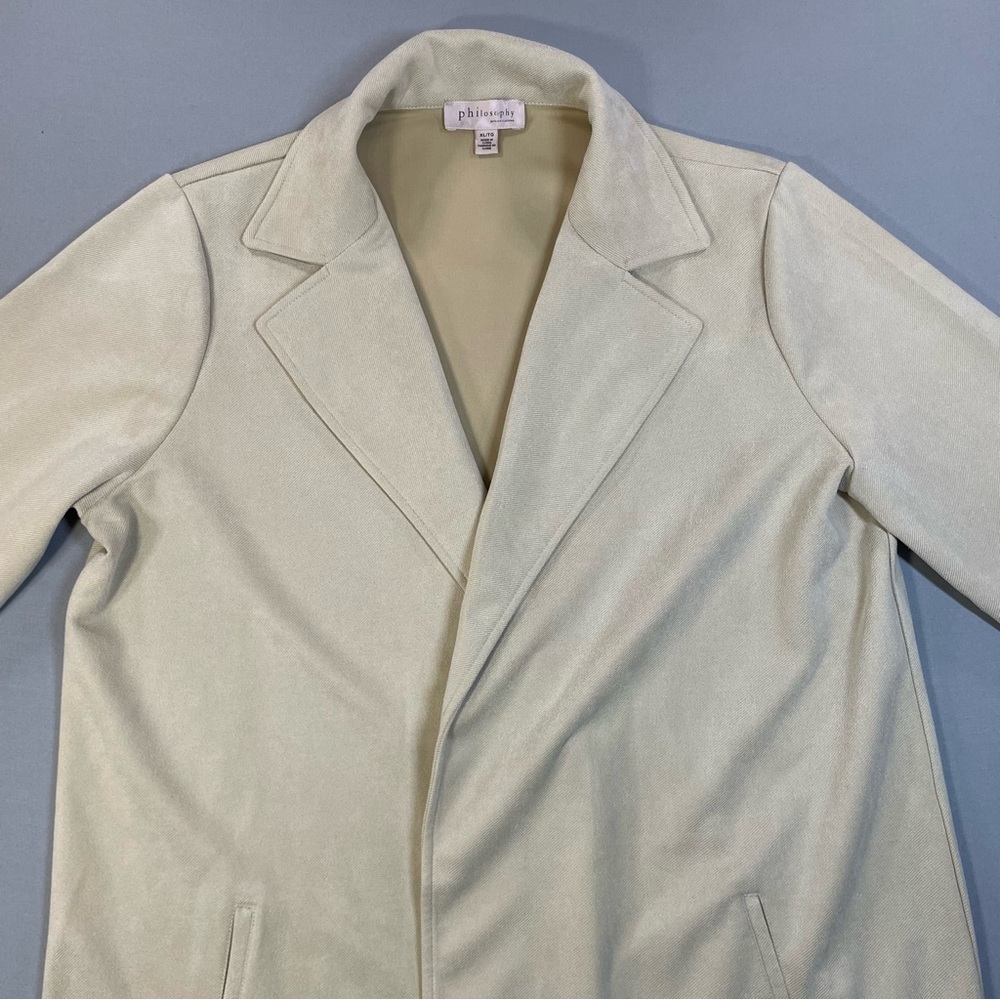 EUC Philosophy Notch Lapel Lightweight Open Front Topper Jacket - Womens XL - Picture 5 of 13